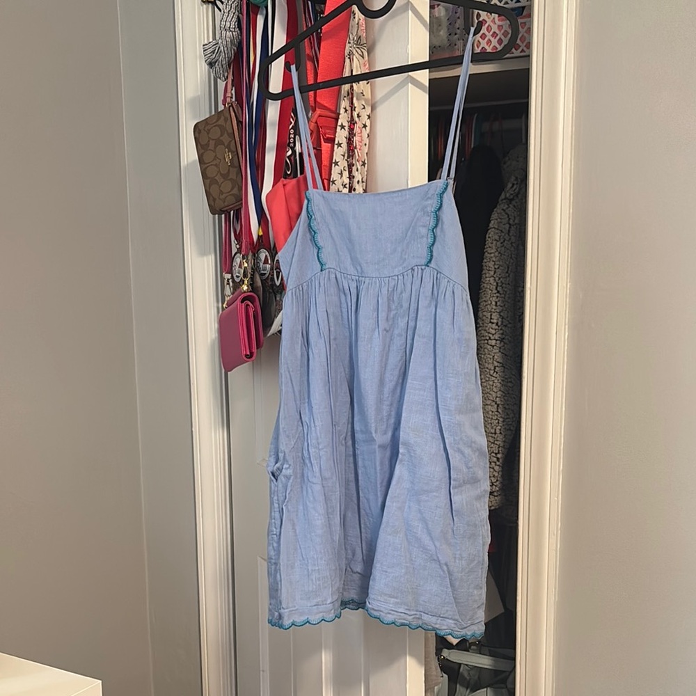Blue Sleeveless Kids Dress